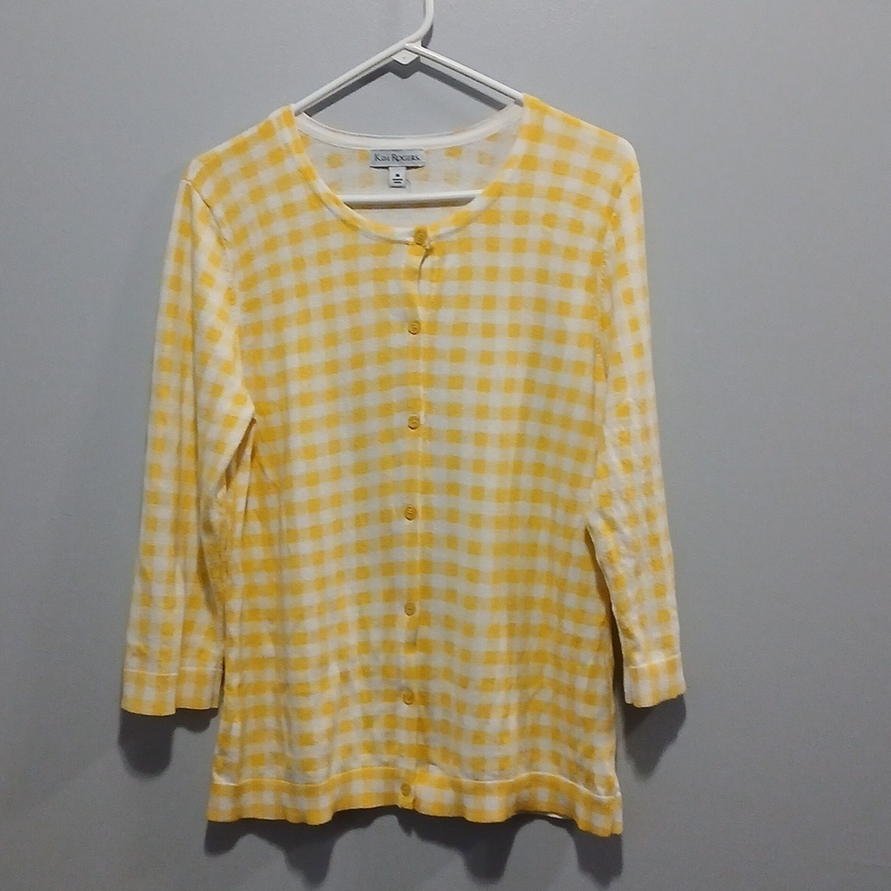 Cottagecore 100% Cotton Button Down Cardigan Women Medium Lightweight Grannycore